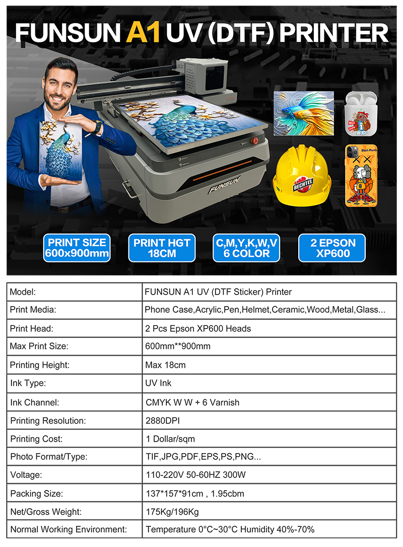 Funsun A1 UV Flatbed Printer