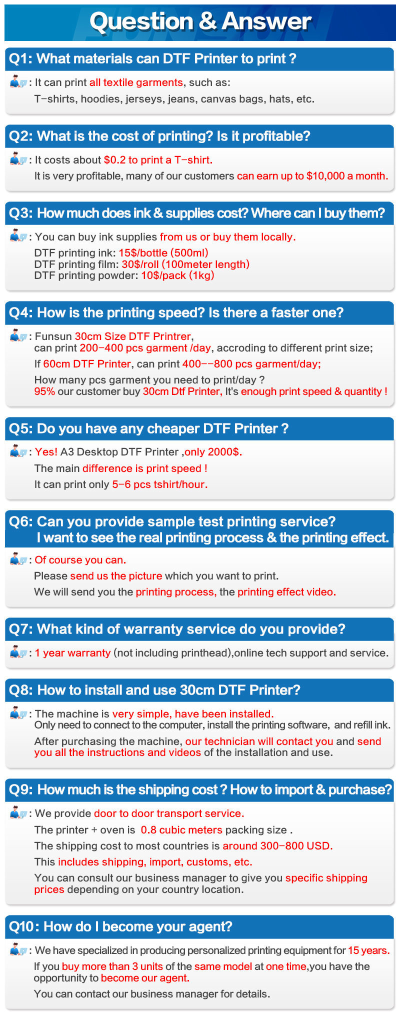 FS-300 Roll to Roll DTF Printer