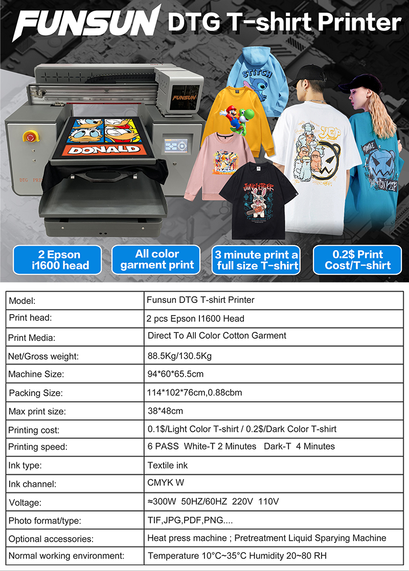 Funsun DTG T-shirt Printer