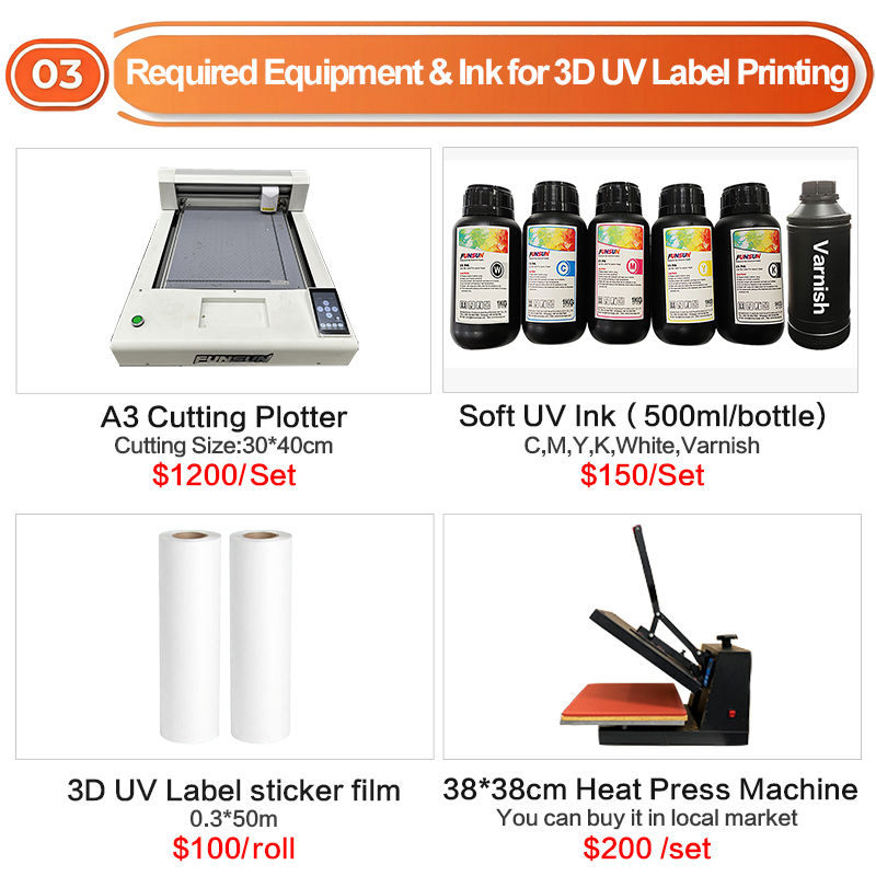 3D UV Label Sticker Printer