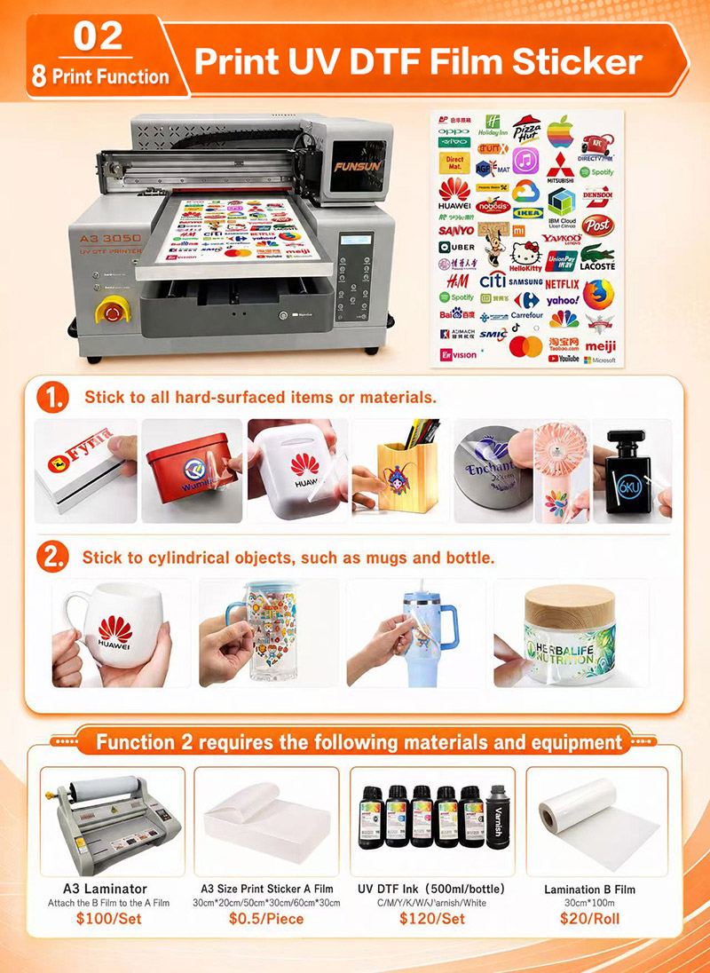 Funsun A3 UV DTF Sticker Printer
