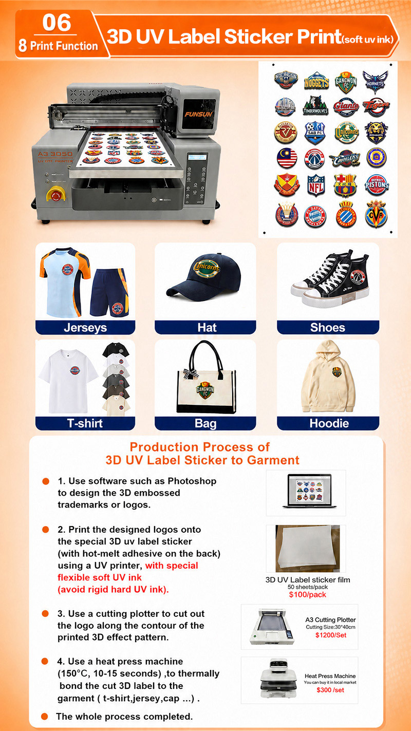Funsun A3 UV DTF Sticker Printer