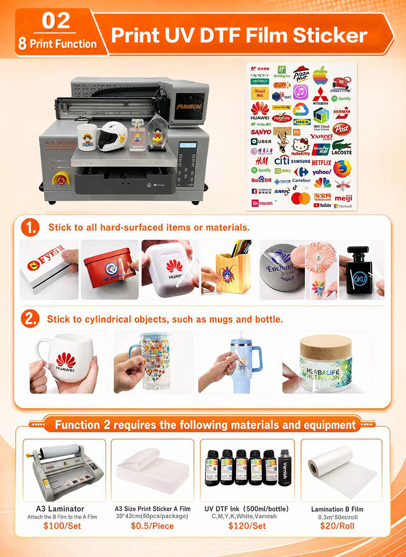 Funsun A3 UV DTF Sticker Printer Funsun A3 UV DTF Sticker Printer