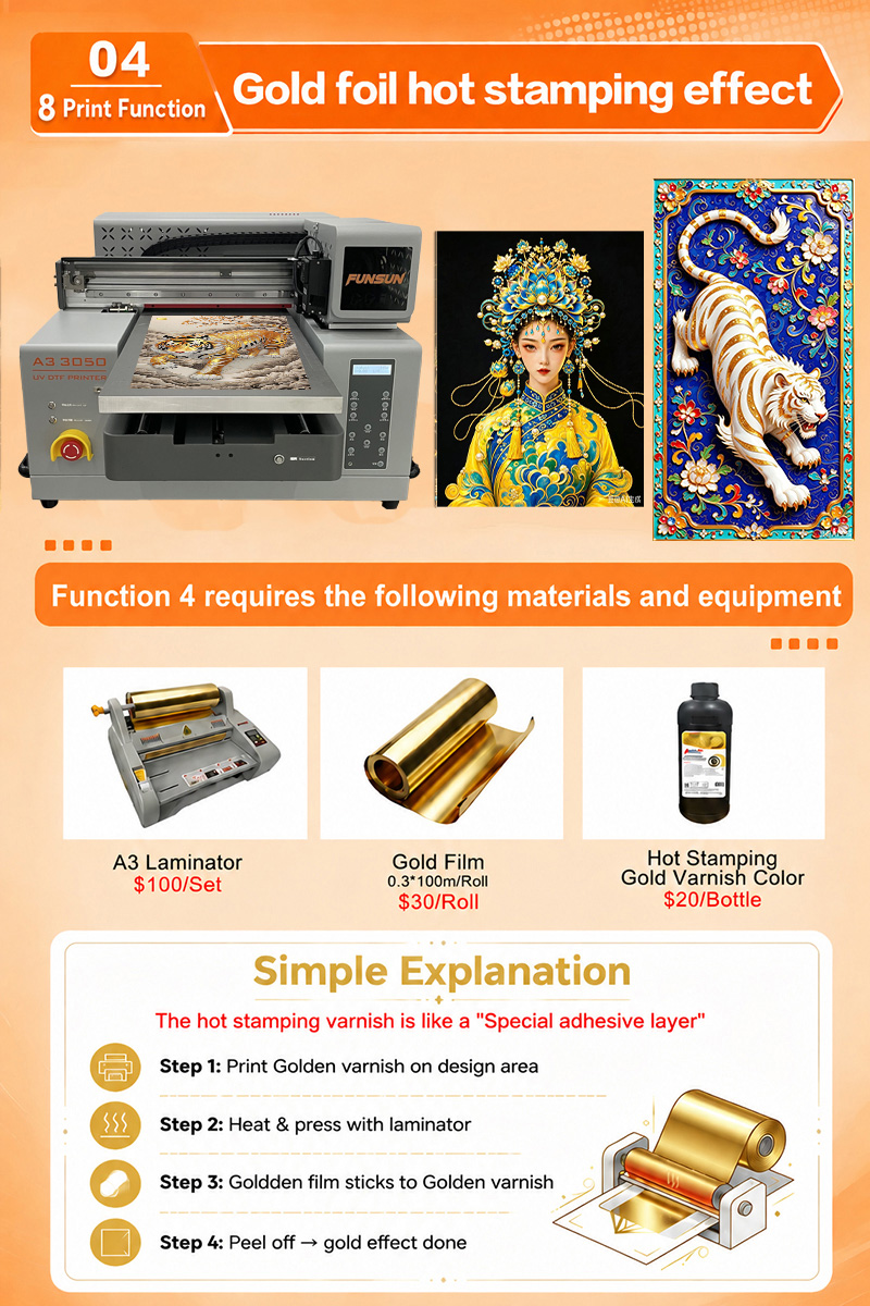 Funsun A3 UV DTF Sticker Printer Funsun A3 UV DTF Sticker Printer