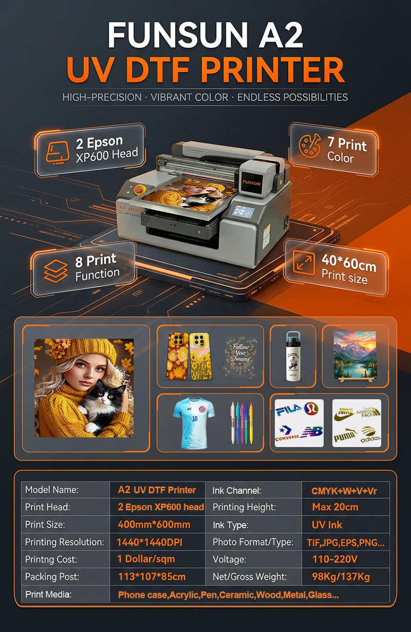 Funsun A2 UV DTF Sticker Printe Funsun A2 UV DTF Sticker Printe