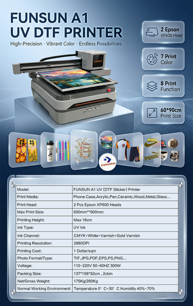Funsun A1 UV Flatbed Printer Funsun A1 UV Flatbed Printer